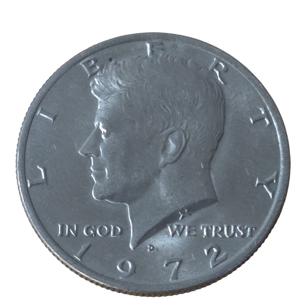 1972 D Kennedy Half Dollar US Mint Denver John F Kennedy 50 Cent Coin